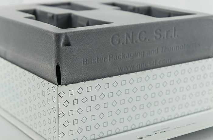 ricerca e sviluppo interni scatola GNC blister and thermoforms